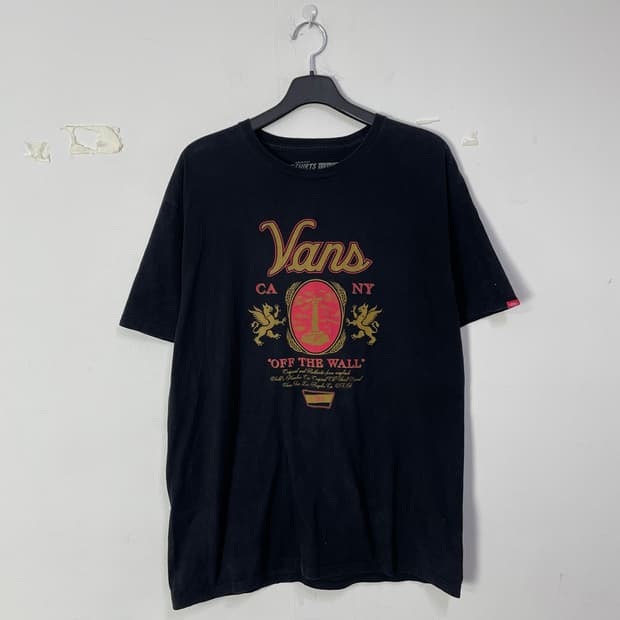 반스 프린팅 반팔티 블랙