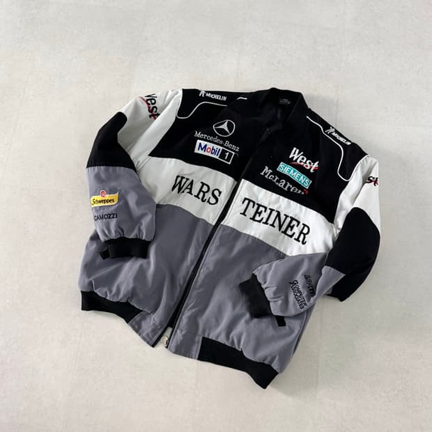 빈티지 레이싱 봄버 자켓