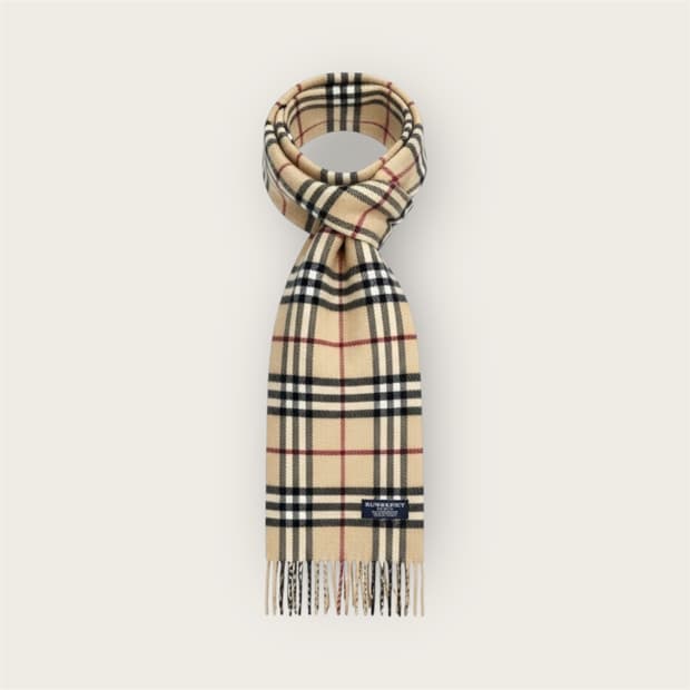 버버리 램스울 노바체크 베이지 머플러