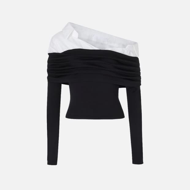 낫유어로즈 릴리 탑 블랙 M