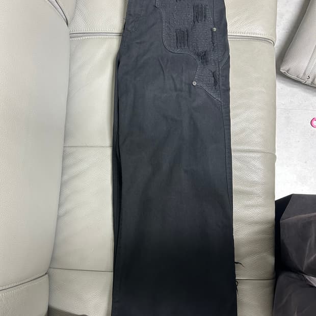 2)폴리테루 웨스턴 보로 팬츠 데님 블랙