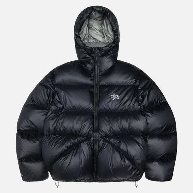 스투시 립스탑 패딩 팬텀블랙 XL 팝니다(크림구매)