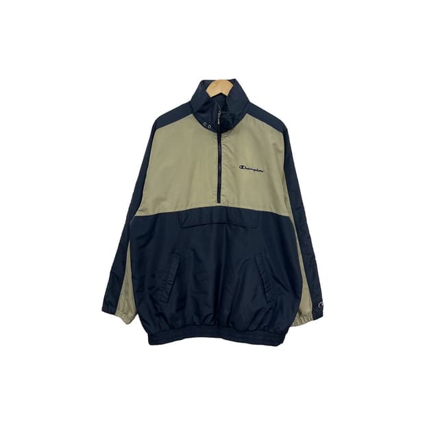 챔피온 로고 올드스쿨 반집업 바람막이 아노락