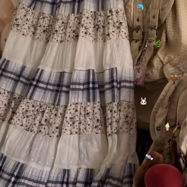 패치스커트 패치원피스 모리걸