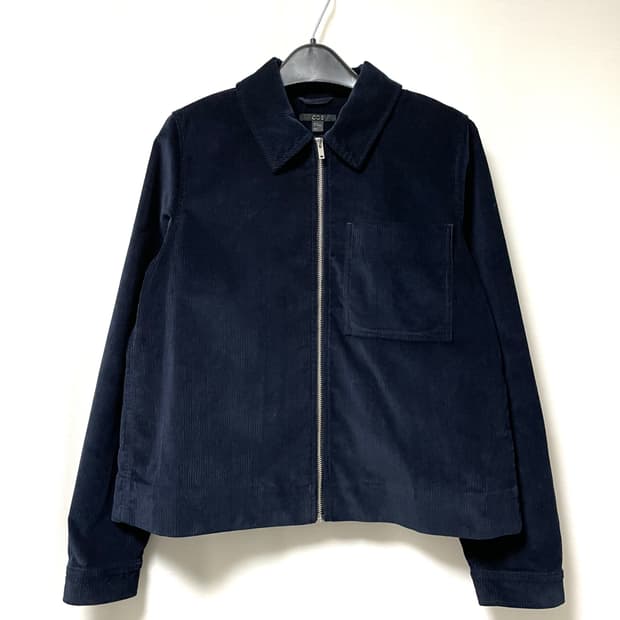COS 코스 여성 스판 코듀로이 블루종 숏자켓 36 _ 네이비