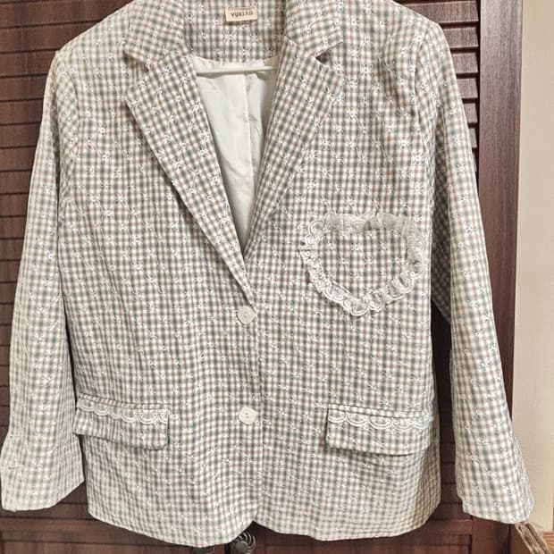 하트 포인트+레이스 자켓