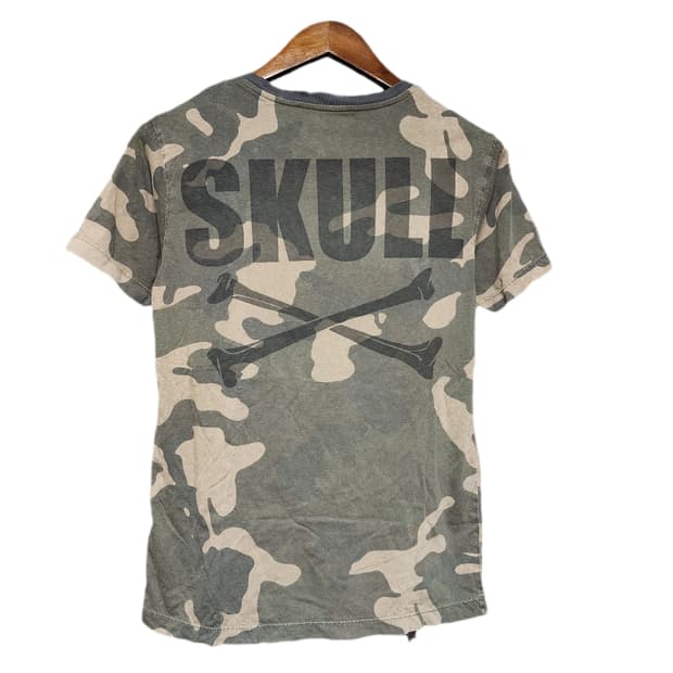 HYDROGEN ITALY Camo Skull 반팔티