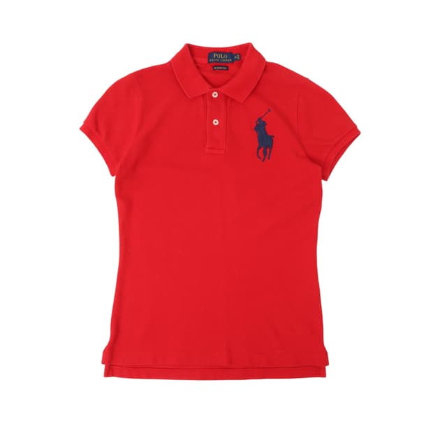 폴로 랄프로렌 우먼스 레드 빅포니 pk 티셔츠