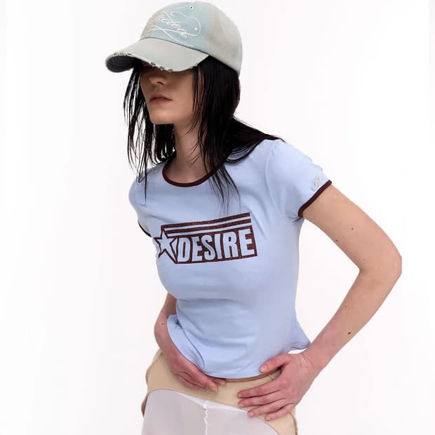 (새상품)2000아카이브 반팔티 2 스카이블루 스컬프터미스치프