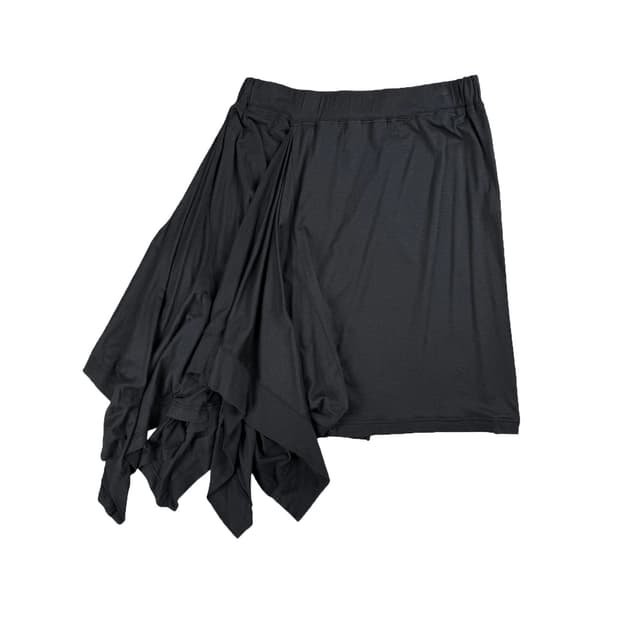 zucca 비대칭 드레이프 랩 스커트