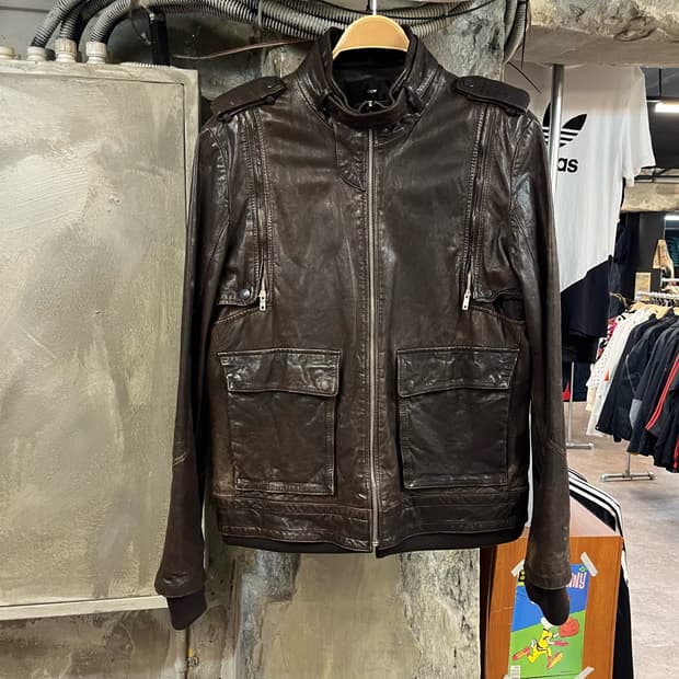 빈티지 분리형 가죽 레더 자켓 브라운  #csz2248