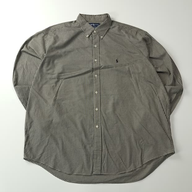 CJ005 2XL 폴로 90s 블레이크 모노 마이크로체크 셔츠 남방