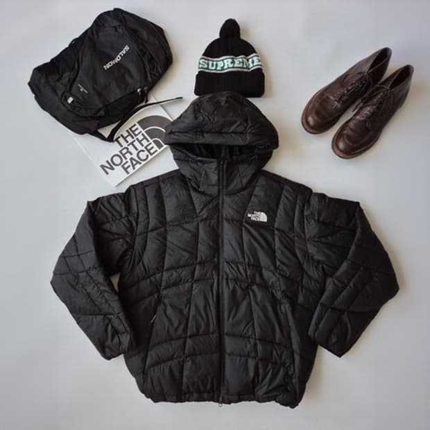 노스페이스 웨이브 LT ON Ball 패딩 블랙 XL