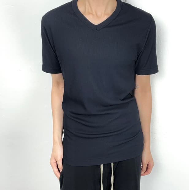Versace Jeans Couture Ribbed V-Neck T-Sh