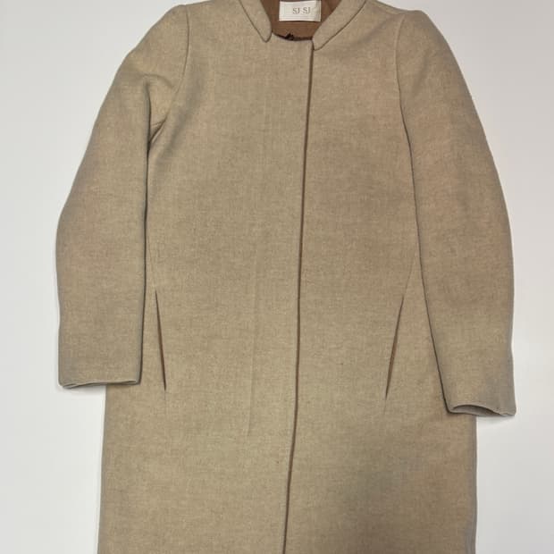 여성 한섬 SJSJ 캐시미어 혼용 집업 울 코트