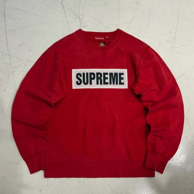 Supreme 초판 레드 박스로고 맨투맨