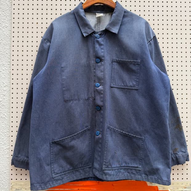 OLD VINTAGE DENIM FRENCH WORK 데님 프렌치워크자켓