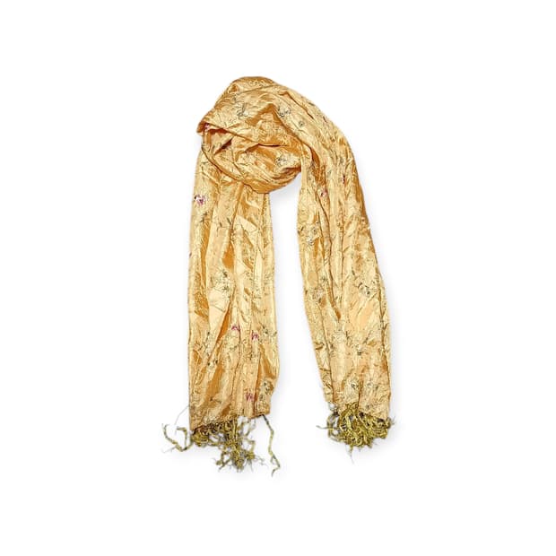 히피 엘로우 자수 스카프