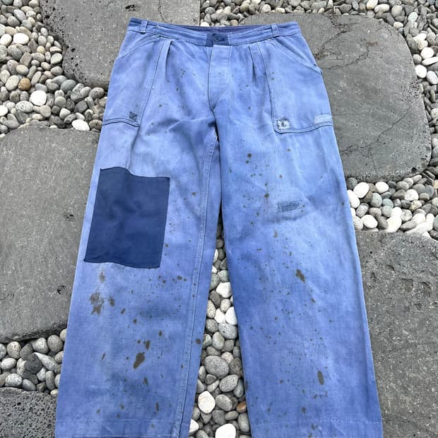 HARD FADED WASHING 패치워크 빈티지프렌치워크팬츠