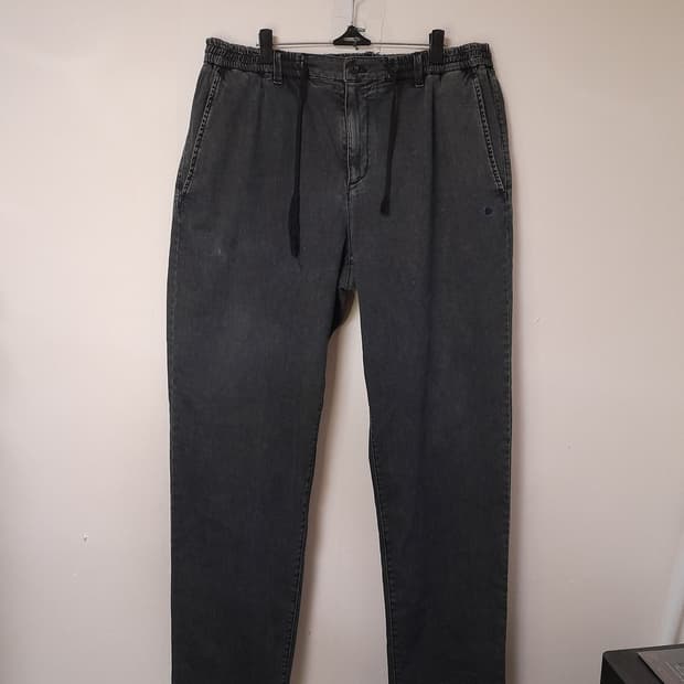 24FW 알레그리 밴딩드로우 릴렉스핏 데님팬츠  90/32"~35"