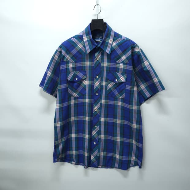 랭글러(Wrangler) 빈티지 웨스턴 반팔 셔츠 