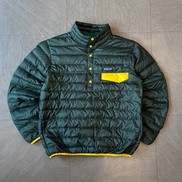 16fw 파타고니아 정품 다운 스냅 풀 오버 그
