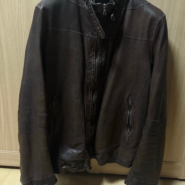 닐바렛 버팔로 레더 자켓 브라운