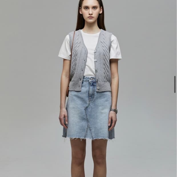 던스트 데님 스커트s