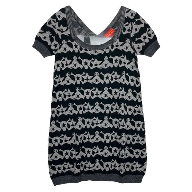 비비안웨스트우드 오브 패턴 니트 원피스