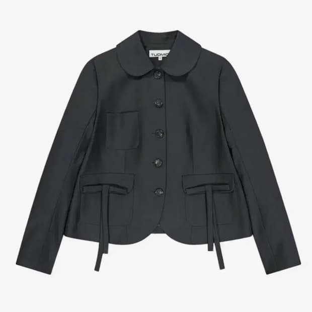 뚜오미오 리본 자켓 차콜 색상