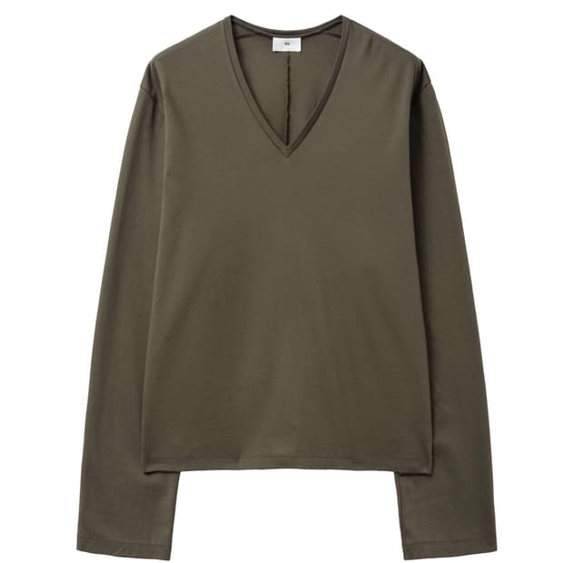 ata 브이넥 스웻셔츠 L moss 컬러