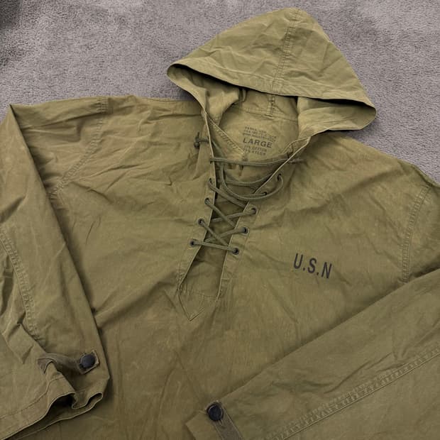 [ L ] 70s 밀리터리 미해군 USN 덱파카