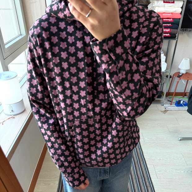 슈프림 플라워 아노락 후드 셔츠