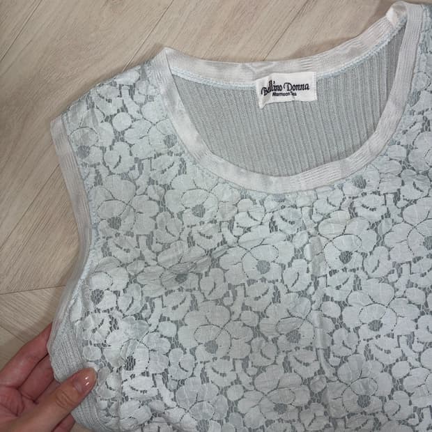 mint lace sleeveless