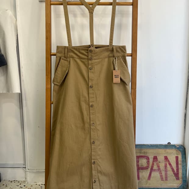 티티카카(TITICACA) 에스닉 자수 보아 서스펜더 롱스커트