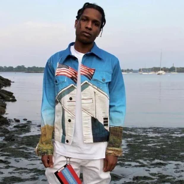 캘빈클라인 라프시몬스 205w39nyc 성조기 트러커 M