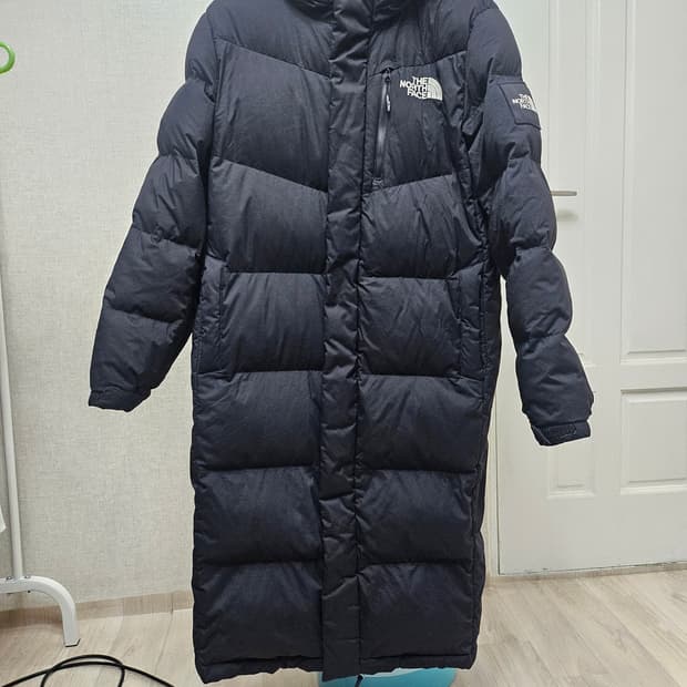 (90~95)S☆초대장급☆노스페이스화이트라벨익스플로링[블랙]구스다운롱패딩
