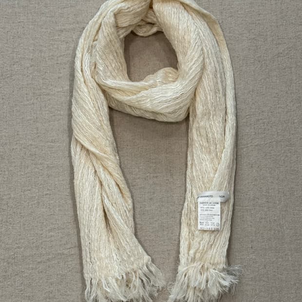 요지야마모토 00s 울실크 크링클 머플러