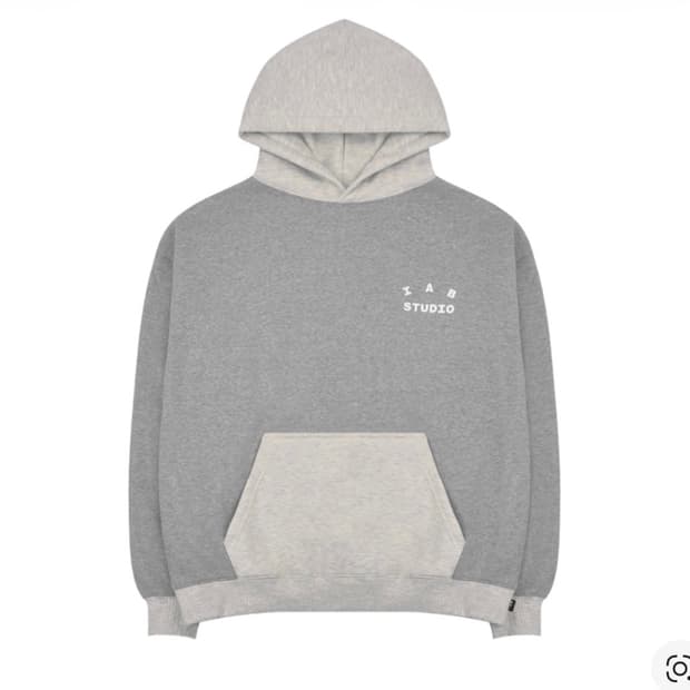 IAB Studio 듀얼 그레이 후드티 S /새상품