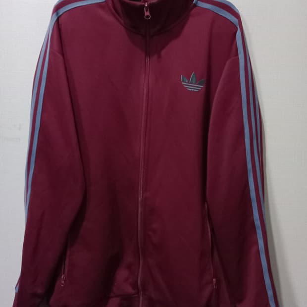 아디다스 희귀 대장급 파이어버드 와인 실버 마룬 버건디 져지집업 100