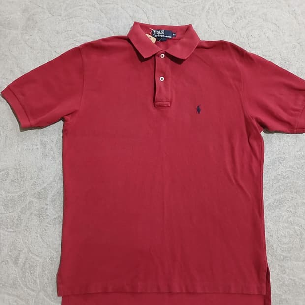 *폴로 랄프로렌 레드 반팔 카라티 
