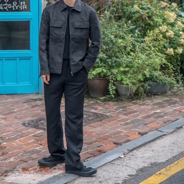 SPAO 블랙스웨이드 자켓
