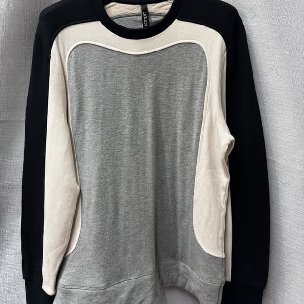 닐바렛 3색 컬러블럭 맨투맨 S(M) 남여공용