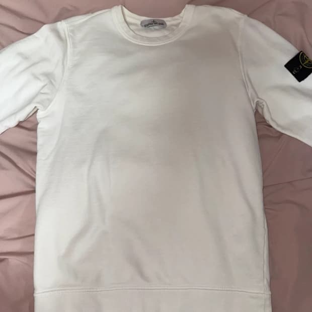 Stone Islan  브러쉬드 코튼 플리스 가먼트 다이드 크루넥 맨투맨