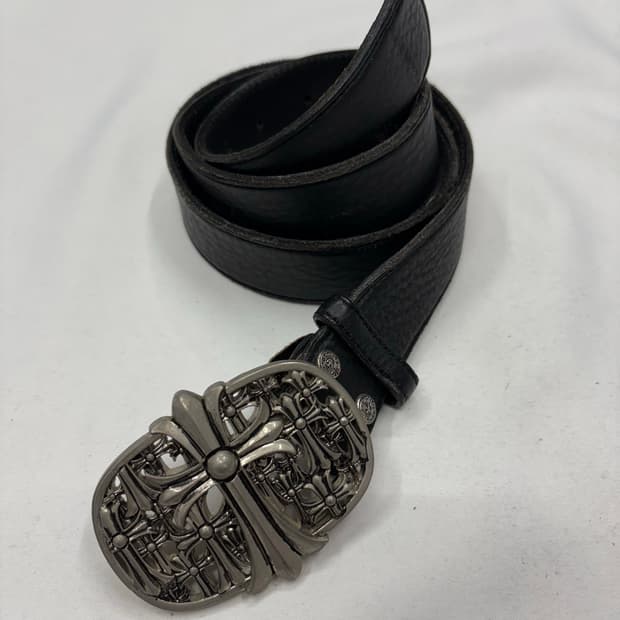 빈티지 세메터리 레더 버클 벨트