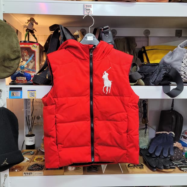 Polo 폴로 랄프로렌 레드 패딩 조끼