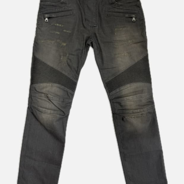 Balmain distressed biker jeans