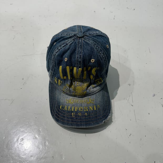 리바이스 y2k 데님 청모자