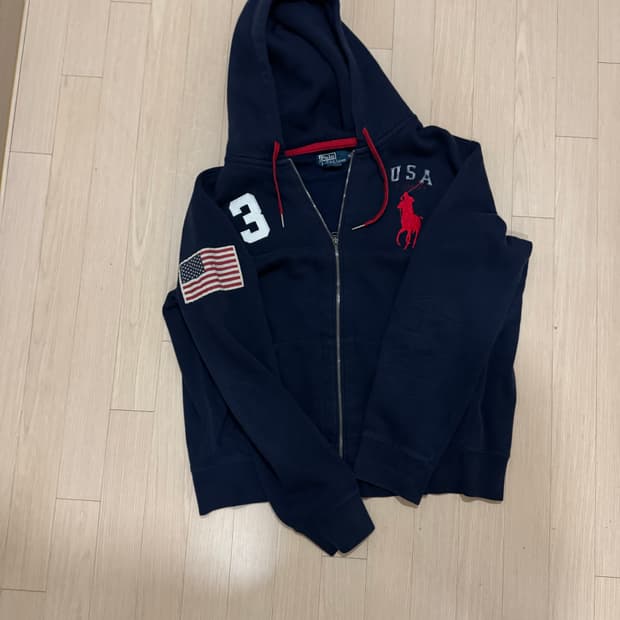 폴로 빅포니 성조기 후드집업