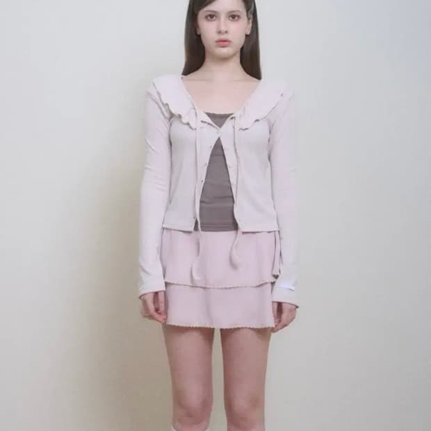 벨리아르 Fairy cardigan 페어리 가디건 크림 핑크